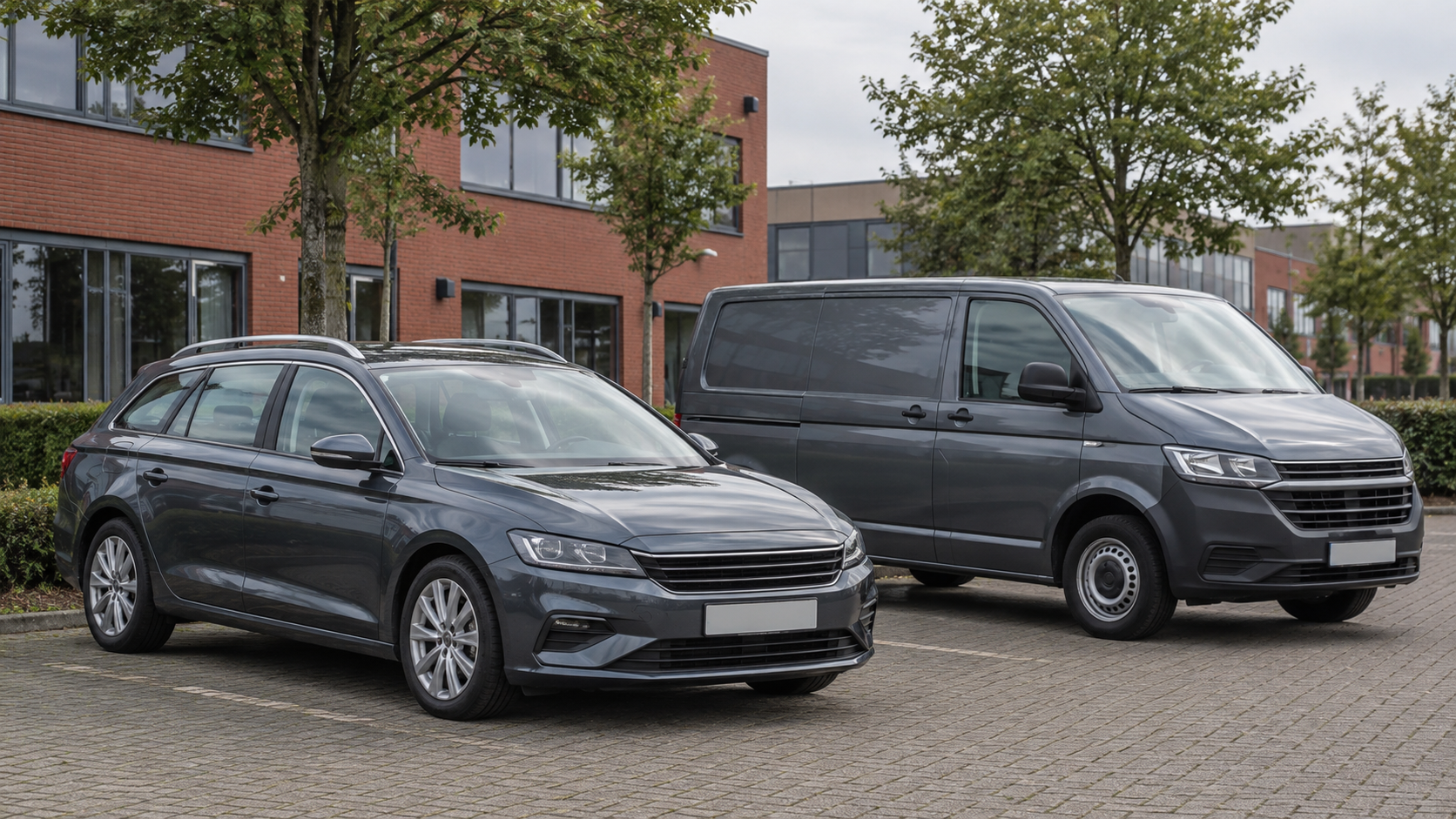 Auto en bestelbus in een rustige Arnhemse omgeving